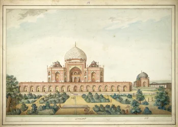 Mausolée de Humayun, Delhi, en 1820